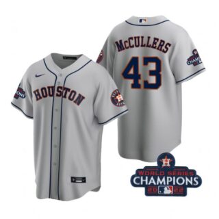 Men's Lance Mccullers Houston Astros 2022 World Series Champions Gray Stitched Jersey