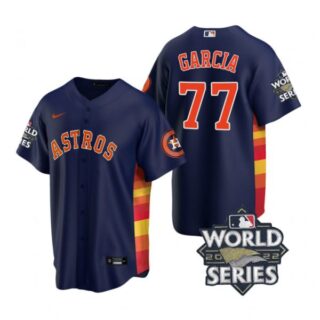 Men's Houston Astros Luis Garcia 2022 World Series Navy Alternate Stitched Jersey