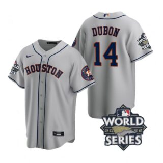 Men's Houston Astros Mauricio Dubon 2022 World Series Gray Road Stitched Jersey