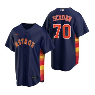 Men's Andre Scrubb Houston Astros Cool Base Jersey Navy