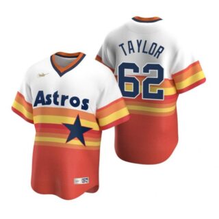 Men's Blake Taylor Houston Astros Cool Base Jersey Orange Cooperstown