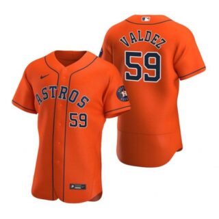Men's Framber Valdez Houston Astros Flex Base Jersey Orange