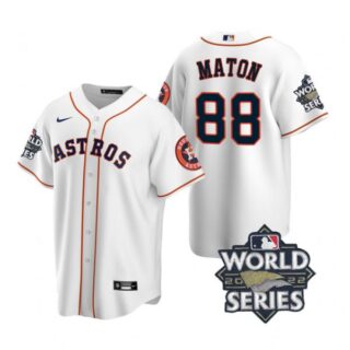 Youth Houston Astros Phil Maton 2022 World Series White Home Stitched Jersey