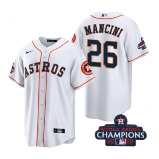 Youth Trey Mancini Houston Astros 2022 World Series Champions White Stitched Jersey