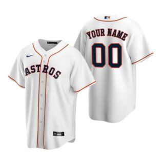 Men's Custom Houston Astros Cool Base Jersey White