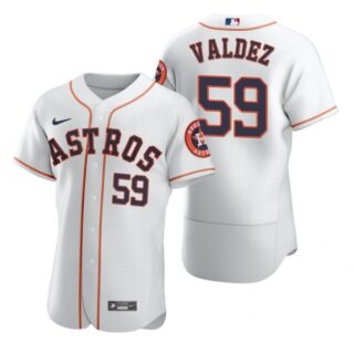 Men's Framber Valdez Houston Astros Flex Base Jersey White