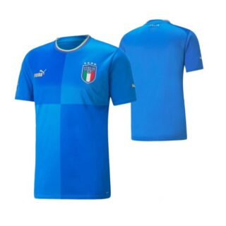 Men's Blank Italy National Team Blue Home Soccer Jersey 2022-23