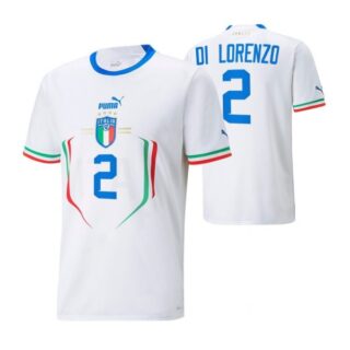 Men's Giovanni Di Lorenzo Italy National Team White Away Soccer Jersey 2022-23