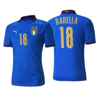 Men's Nicolo Barella Italy National Blue Home Jersey
