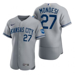 Men's Kansas City Royals Adalberto Mondesi Stitched Jersey 2022 Uniform - Gray
