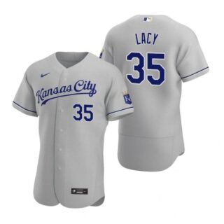 Men's Asa Lacy Kansas City Royals Flex Base Jersey Gray