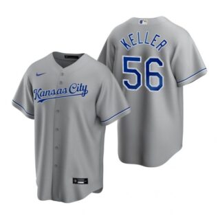 Men's Brad Keller Kansas City Royals Cool Base Jersey Gray
