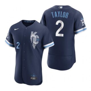 Men's - Flex Base Kansas City Royals Michael A. Taylor Navy 2022 City Connect Stitched Jersey