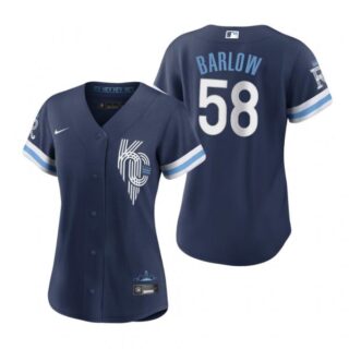 Women Kansas City Royals Scott Barlow Navy 2022 City Connect Stitched Jersey