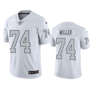 Men's #74 Kolton Miller Las Vegas Raiders White Color Rush Limited Jersey Stitched