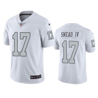 Men's #17 Willie Snead Iv Las Vegas Raiders White Color Rush Limited Jersey Stitched