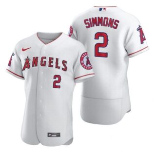 Men's Andrelton Simmons Los Angeles Angels Flex Base Jersey White