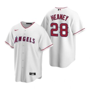 Men's Andrew Heaney Los Angeles Angels Cool Base Jersey White