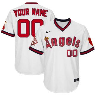 Men's Custom Los Angeles Angels 1970 Throwback Jersey - Stitched White