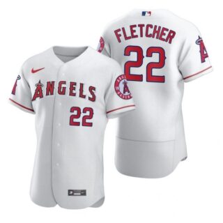 Men's David Fletcher Los Angeles Angels Flex Base Jersey White