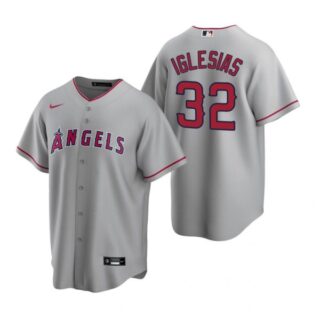 Men's Jose Iglesias Los Angeles Angels Cool Base Jersey Gray