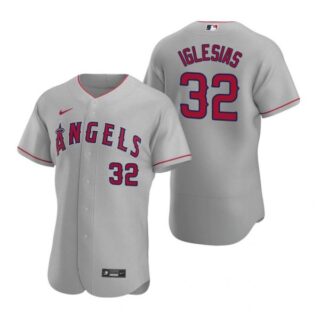 Men's Jose Iglesias Los Angeles Angels Flex Base Jersey Gray