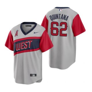Men's #62 Jose Quintana Los Angeles Angels Gray Road 2021 Little League Classic Jersey