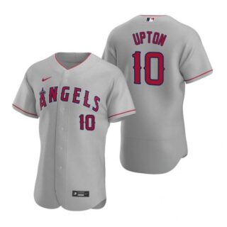 Men's Justin Upton Los Angeles Angels Flex Base Jersey Gray