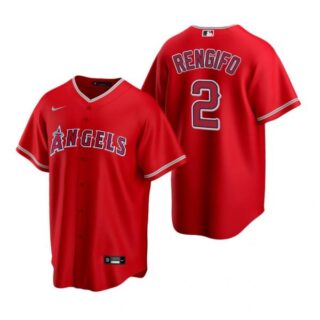 Men's Luis Rengifo Los Angeles Angels Cool Base Jersey Red