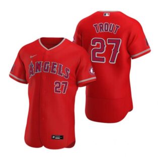 Men's Mike Trout Los Angeles Angels Flex Base Jersey Red