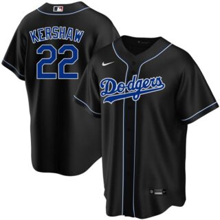 Youth Clayton Kershaw Los Angeles Dodgers Black Fashion Jersey Stitched