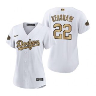 Women's Clayton Kershaw Los Angeles Dodgers 2022 MLB All-Star Game White Stitched Jersey