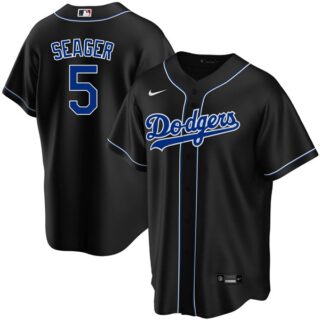 Youth Corey Seager Los Angeles Dodgers Black Fashion Jersey Stitched