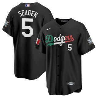 Youth Corey Seager Los Angeles Dodgers Black Mexico Flag Jersey Stitched