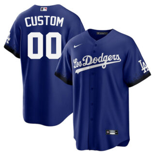 Men's - Cool Base Custom Los Angeles Dodgers 2021 City Connect Stitched Jersey