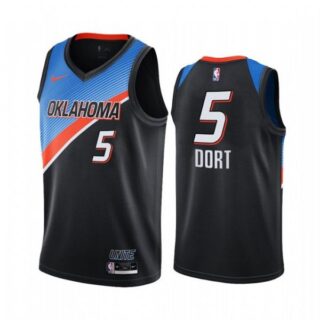 Men's Luguentz Dort Oklahoma City Thunder Basketball Jersey Black