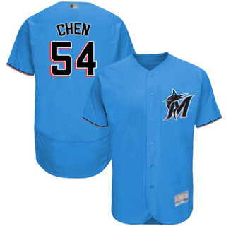 marlins #54 Wei-Yin Chen Blue Flexbase Authentic Collection Stitched Baseball Jersey