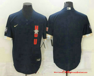 men's houston astros blank navy blue 2021 mlb all star stitched cool base nike jersey