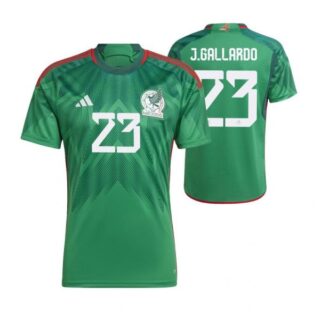 Men's Jesus Gallardo Mexico National Team Green Home Soccer Jersey 2022-23