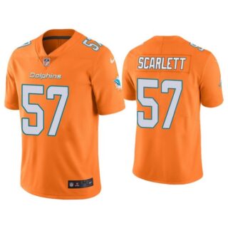 Men's Brennan Scarlett Miami Dolphins Color Rush Limited Stitched Jersey Orange