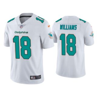 Men's Preston Williams Miami Dolphins Vapor Limited Stitched Jersey White