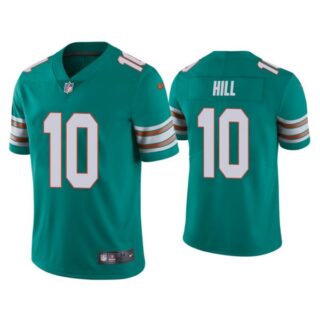 Men's Tyreek Hill Miami Dolphins Throwback Limited Stitched Jersey Aqua