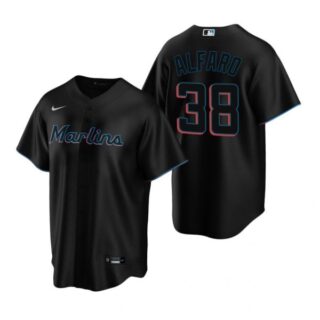 Men's Jorge Alfaro Miami Marlins Cool Base Jersey Black