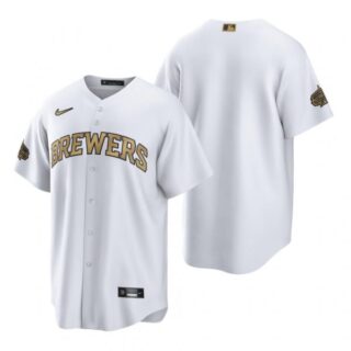 Men's Cool Base Milwaukee Brewers 2022 MLB All-Star Game White Stitched Jersey