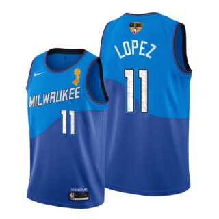 Youth Brook Lopez Milwaukee Bucks 2021 NBA Finals Champions Jersey
