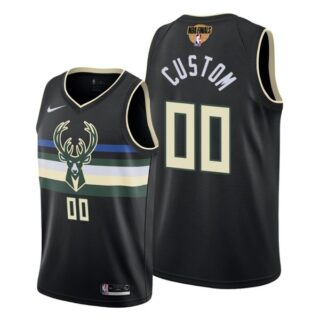 Men's Custom Milwaukee Bucks 2021 NBA Finals Jersey Statement White