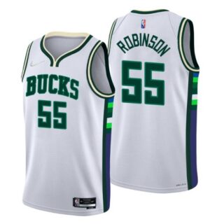 Men's Justin Robinson Milwaukee Bucks 75th Anniversary Diamond Jersey White City
