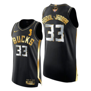 Men's #33 Kareem Abdul Jabbar Milwaukee Bucks 2021 NBA Finals Champions Jersey