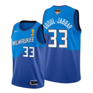 Youth Kareem Abdul Jabbar Milwaukee Bucks 2021 NBA Finals Champions Jersey
