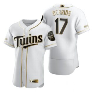 Men's Jose Berrios Minnesota Twins Flex Base Jersey White Golden
